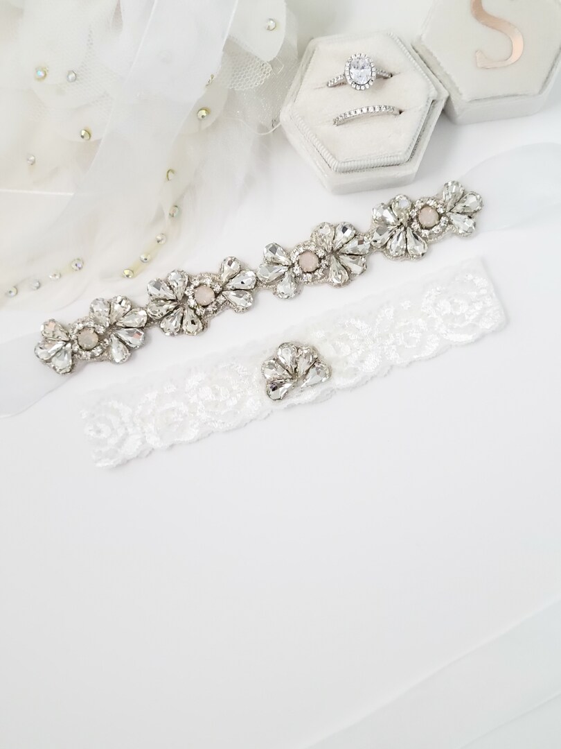 HeirloomGarter, Crystal Bridal Garter, Lace Wedding Garter Set, Bridal Garter Set, Vintage Wedding | MakerPlace by Michaels HeirloomGarter, Crystal Bridal Garter, Lace Wedding Garter Set, Bridal Garter Set, Vintage Wedding | MakerPlace by Michaels
